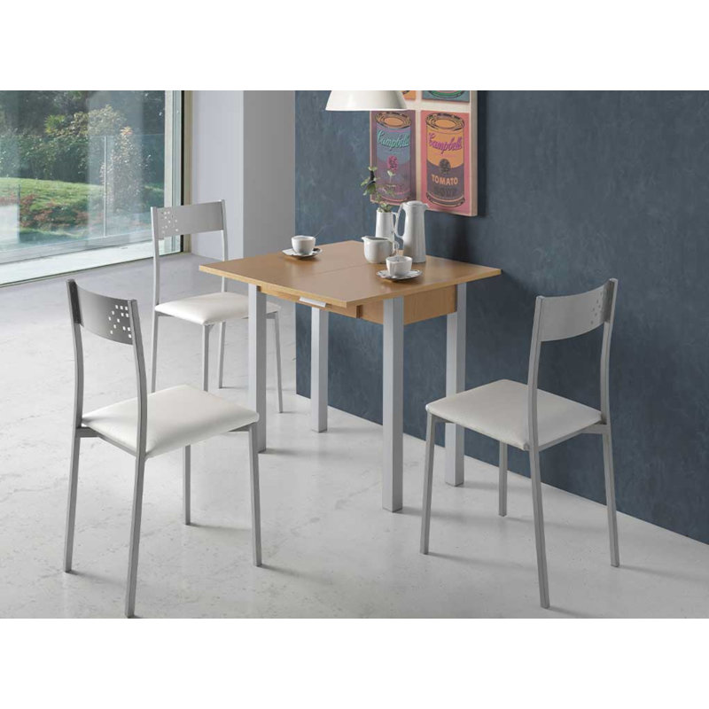 Georgy Extendable Dining Table, Cherry, Grey