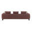 Luxueux canapé en tweed avec coussins moelleux pour un confort ultime