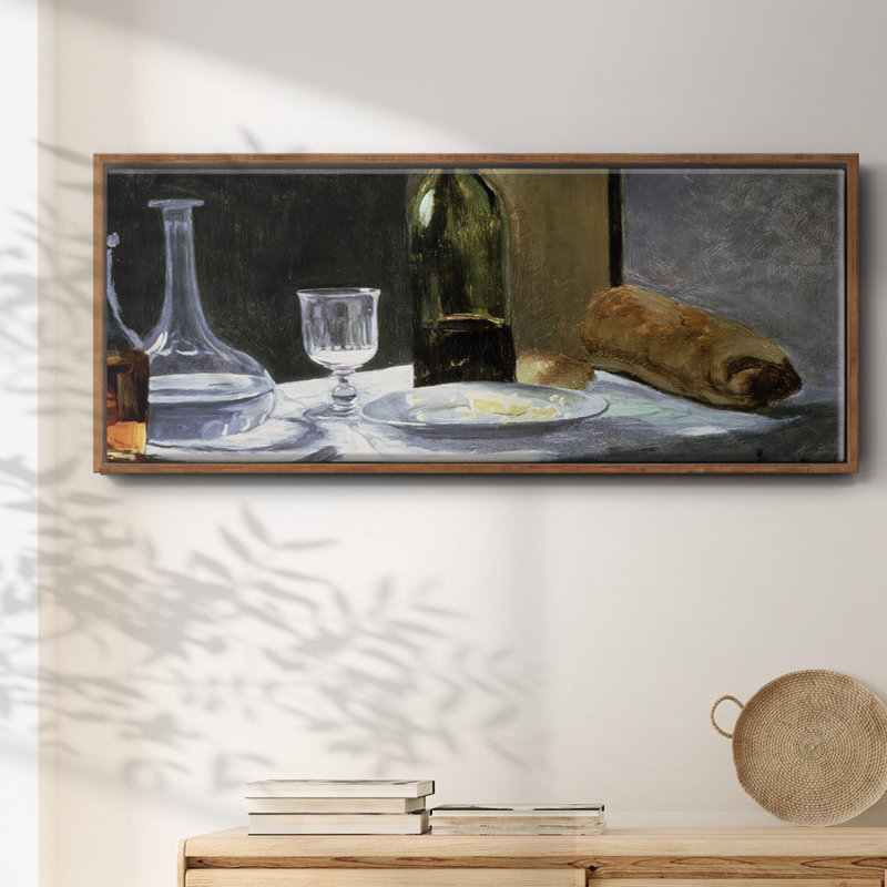 Nature morte avec des bouteilles, 1862 - toile encadrée, H 20 po x l 50 po
