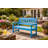 2-Person Slatted Patio Loveseat, Weather-Resistant Poly Lumber Garden Bench for Outdoor Seating in Yard, Garden, Porch, Park or Backyard BLUE-724693751