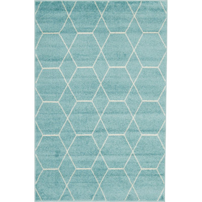 Tapis bleu menthe Debrodie