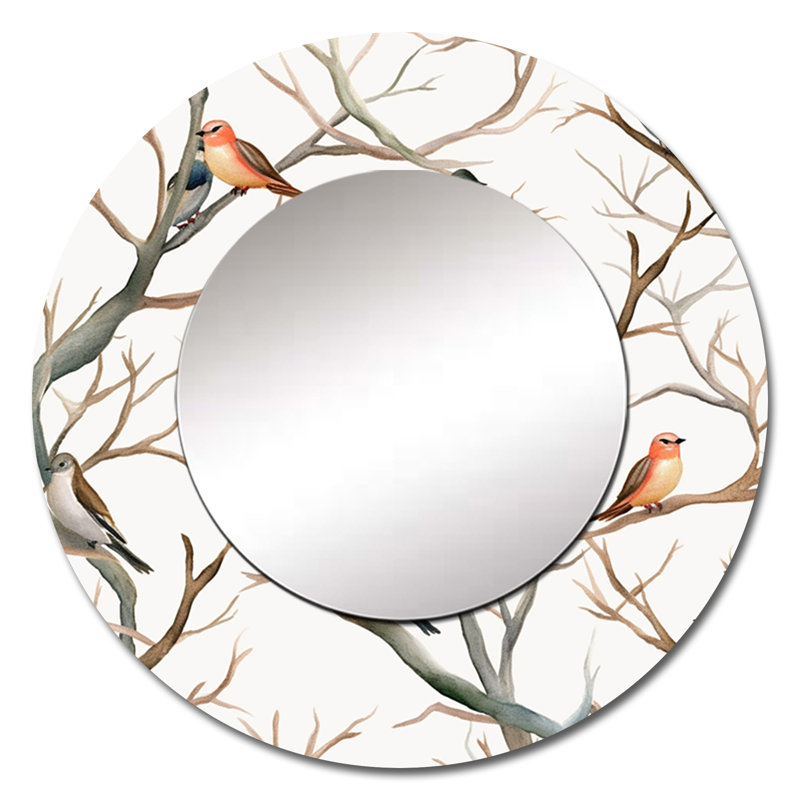 Petits oiseaux sur les branches d'arbre IV, 36 po x 36 po