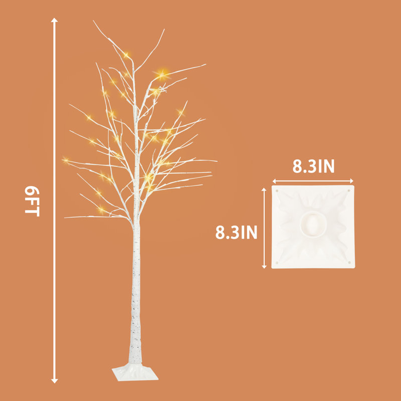72'' Faux Birch Plant in Freestanding