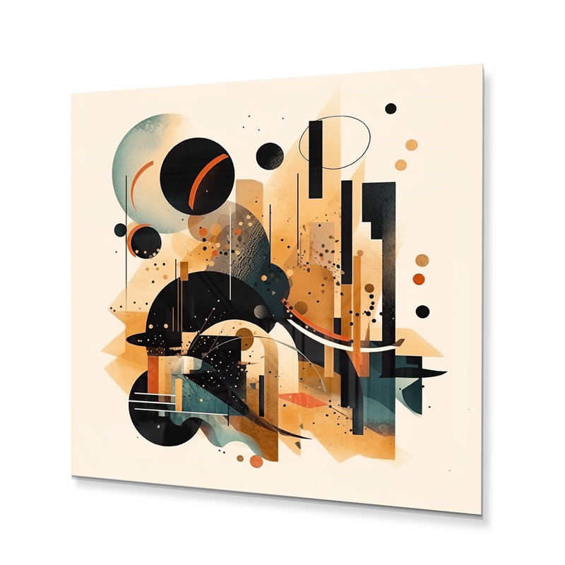 Modern Abstract Wall Decor on Metal, 36" H x 36" W x 1" D