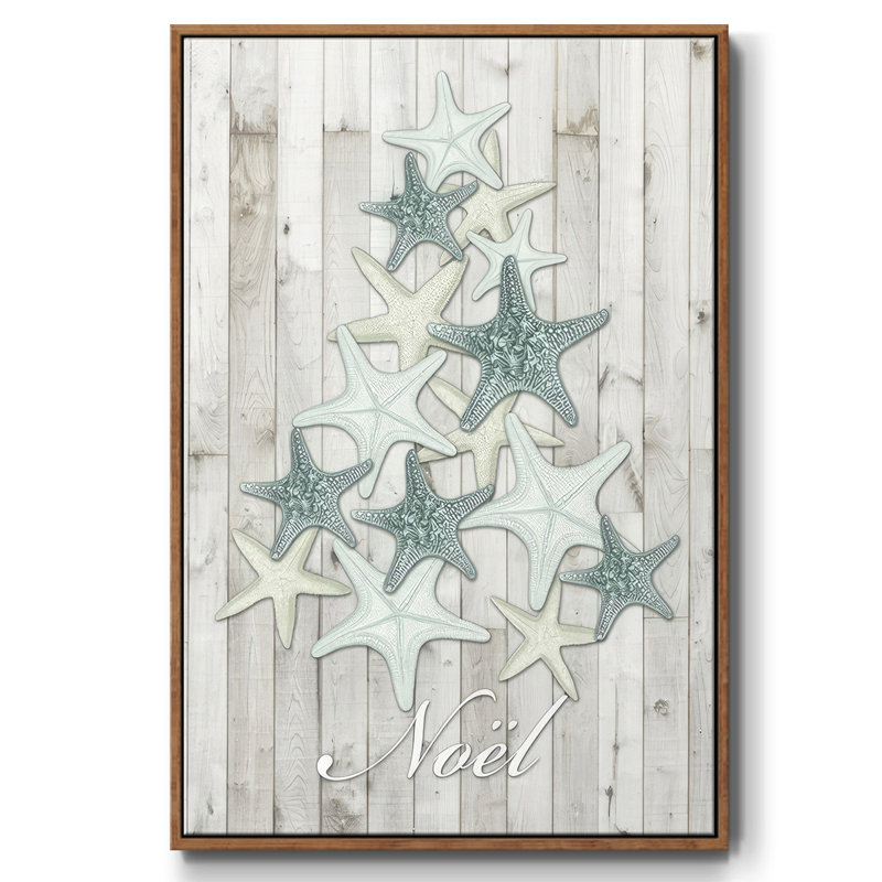 Noël côtier IV, H 37 po x l 25 po x P 1,5 po, Noyer