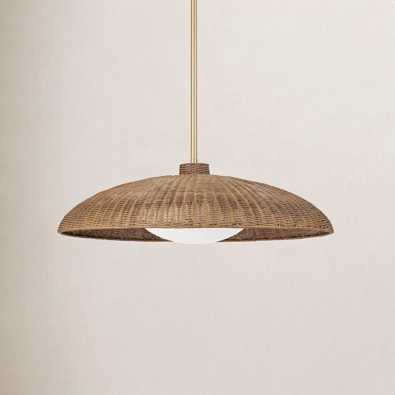 Capella 1 - Light Vintage Gold Leaf Shaded Pendant