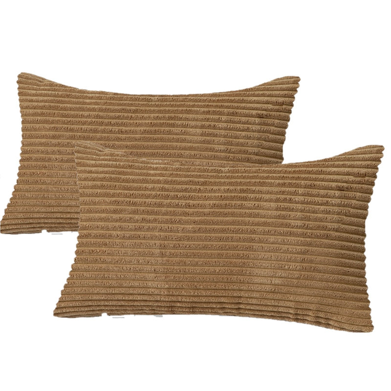 Housse de coussin à rayures, Beige