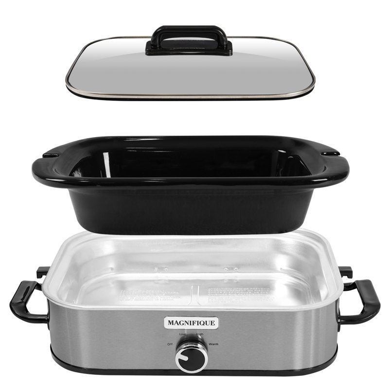 Mijoteuse de 4 pintes avec casserole Magnifique, Gris