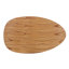 Table basse Mid-Century moderne ovale au fini naturel avec pieds en bois d'hévéa