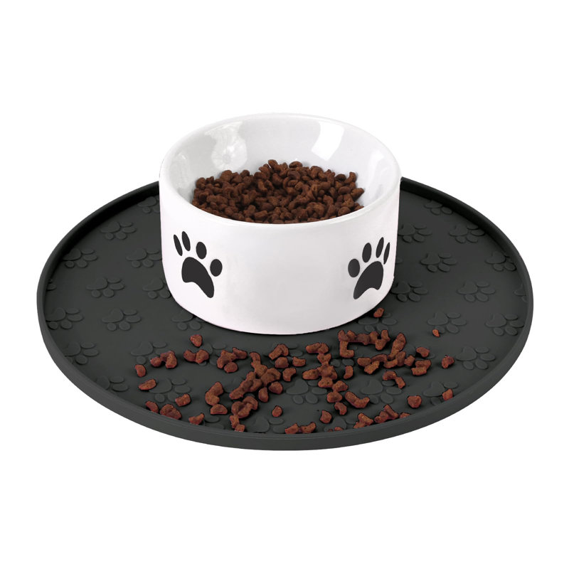 Tapis en silicone pour animaux de compagnie - Tapis d'alimentation pour chien et chat imperméable