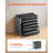 Tool Box 8.6-Inch Portable Metal Tool Box With 5 Drawers Tool Organizer Black-122522659