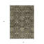 Tapis extérieur lavable damassé gris anthracite et beige 3 pi x 5 pi