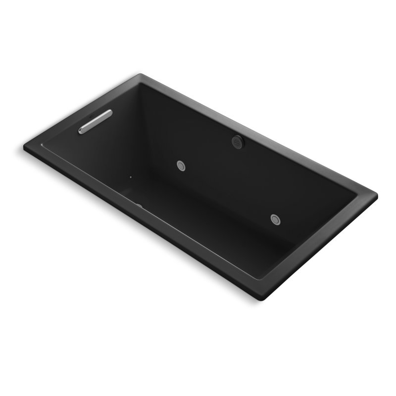 Baignoire tourbillon 60" x 32" bubblemassage Underscore, Noir