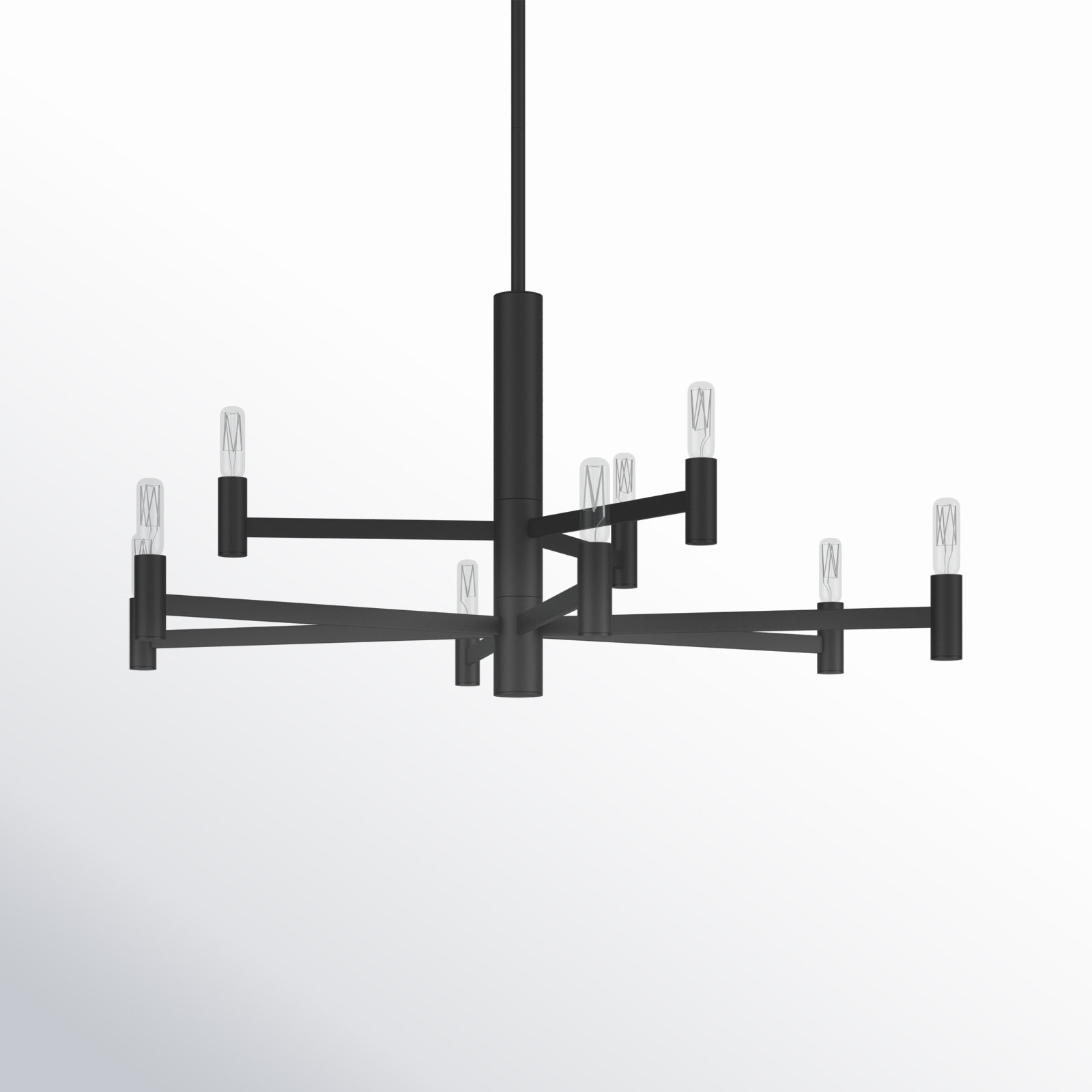 Ilene 9 - Light Dimmable Chandelier, Black