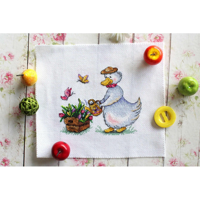 Kit de broderie au point de croix compté SM-439 sur le thème du jardinage