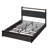 Bed Frame With 2-Tier Storage Headboard, Metal Platform Bed Frame With 4 Storage Drawers, Built In Charging Station And LED, Metal Support/No Box Spring Needed, Black-41797376-41797379