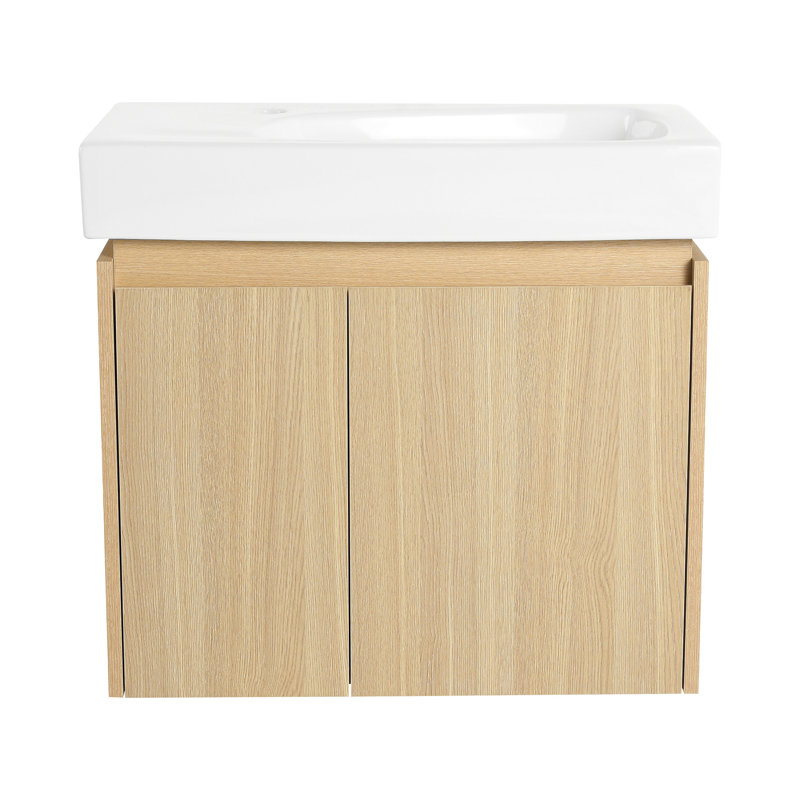 24 Inch Bathroom Vanity With Basin, Oak