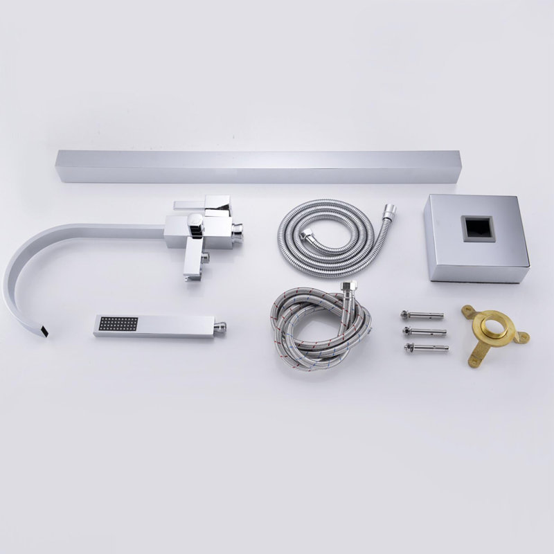 Single Handle Floor Mounted Tub Faucet, Polished Chrome