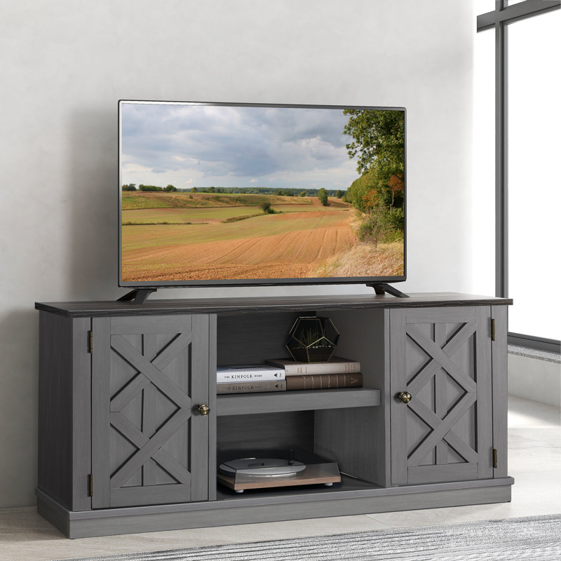 Beatrix Unfinished TV Stand for TVs up to 70", Grey, 54" W