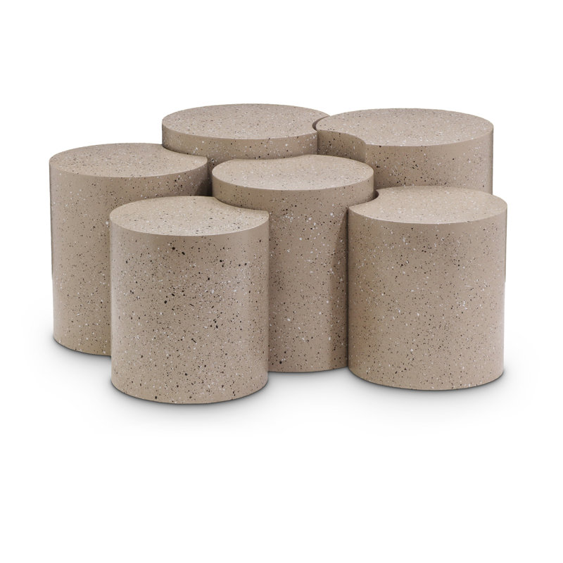Ensemble de 6 tables de groupage Hylie, Taupe