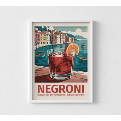 «Negroni Coastal Village», reproduction murale maison de plage rustique
