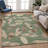 Machine Washable Indoor/Outdoor Chantille ACN2649 Botanical Rug-697883381-697883383