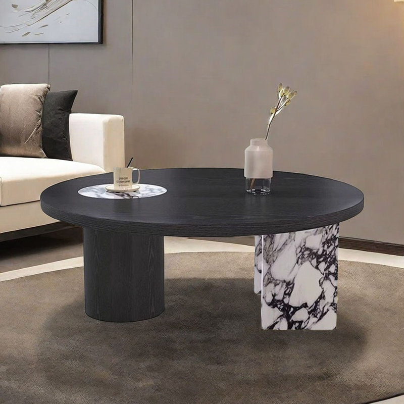 Table basse Slab Minimalist Chic, H 13,77 po x L 35,43 po x l 35,43 po