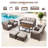 74'' 3-Seat Outdoor Durable Patio Sofa With Water-Resistant Olefin Fabric Cushions-895140981