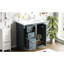 Meuble-lavabo 30 po en céramique - Bois massif bleu et 3 tiroirs pour les nécessités quotidiennes-1558786253