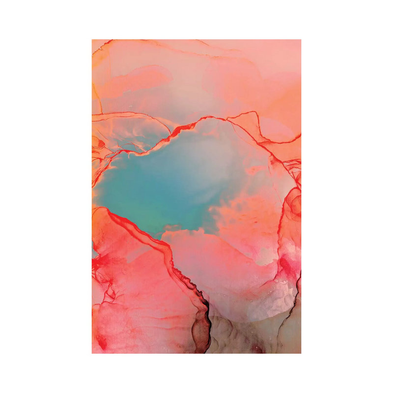 Better Together Living Coral by Monika Strigel - Wrapped Canvas Painting, 101.6 cm H x 66.04 cm W x 3.175 cm D