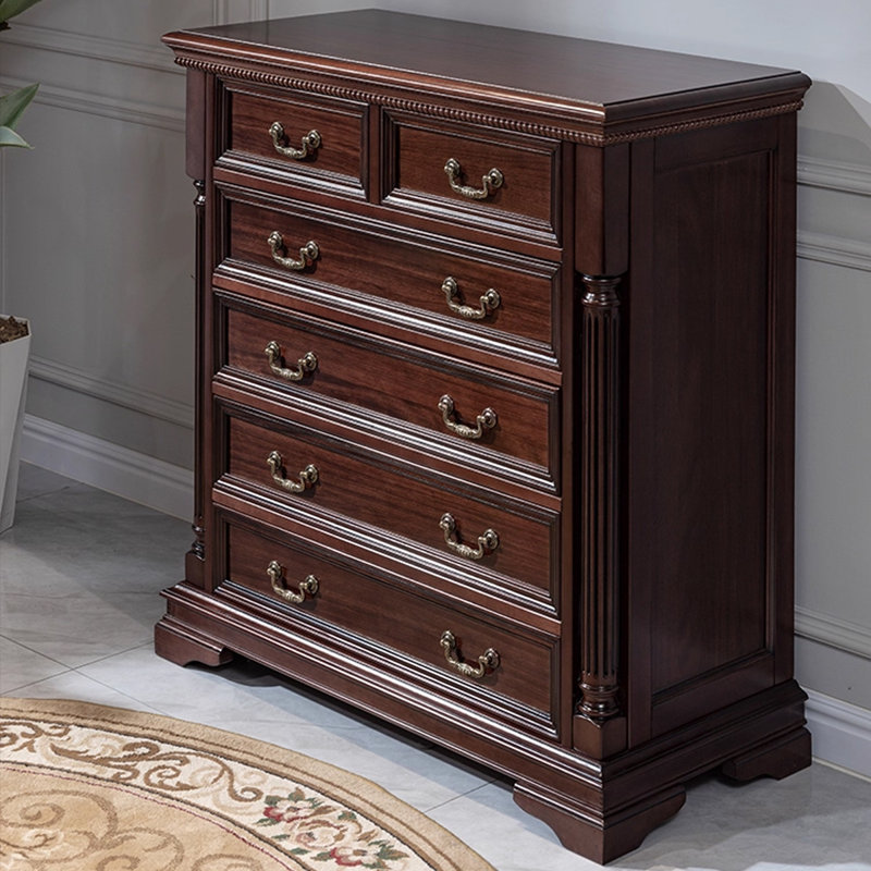 Dark Walnut Solid Wood Accent Cabinet
