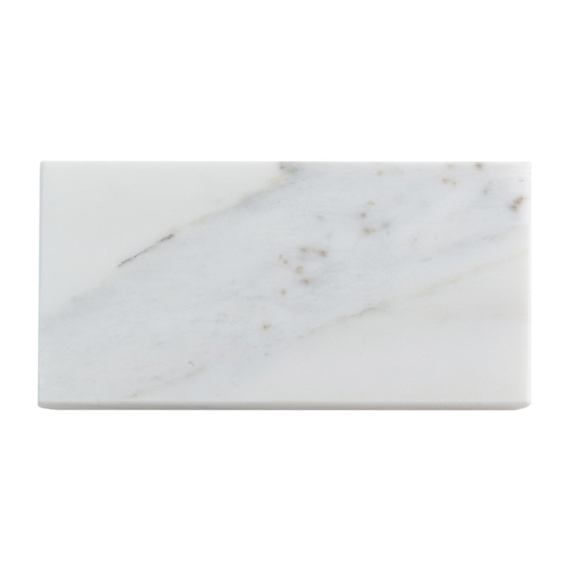 3" x 6" Marble Look Subway Wall & Floor Tile, White