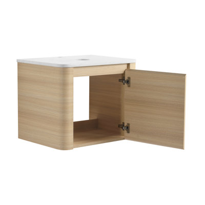 Base de meuble-lavabo mural 24 "avec porte à fermeture en douceur Freder (lavabo non inclus)