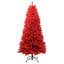 Arbre de Noël artificiel 6 pi, arbre de Noël en pvc rouge avec branches articulées, support en métal, décor de vacances moderne