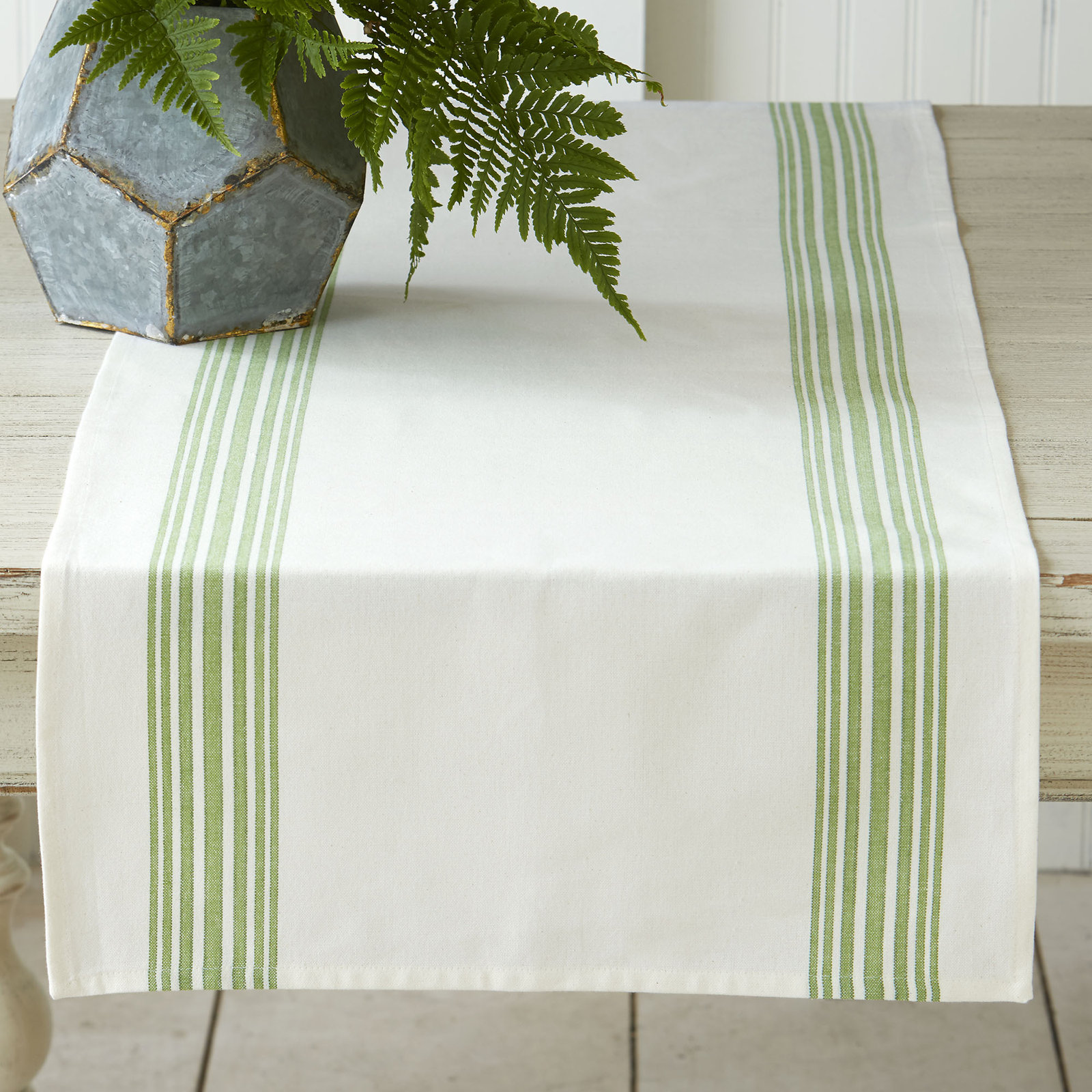 Wilber 72" Cotton Table Runner, Lime