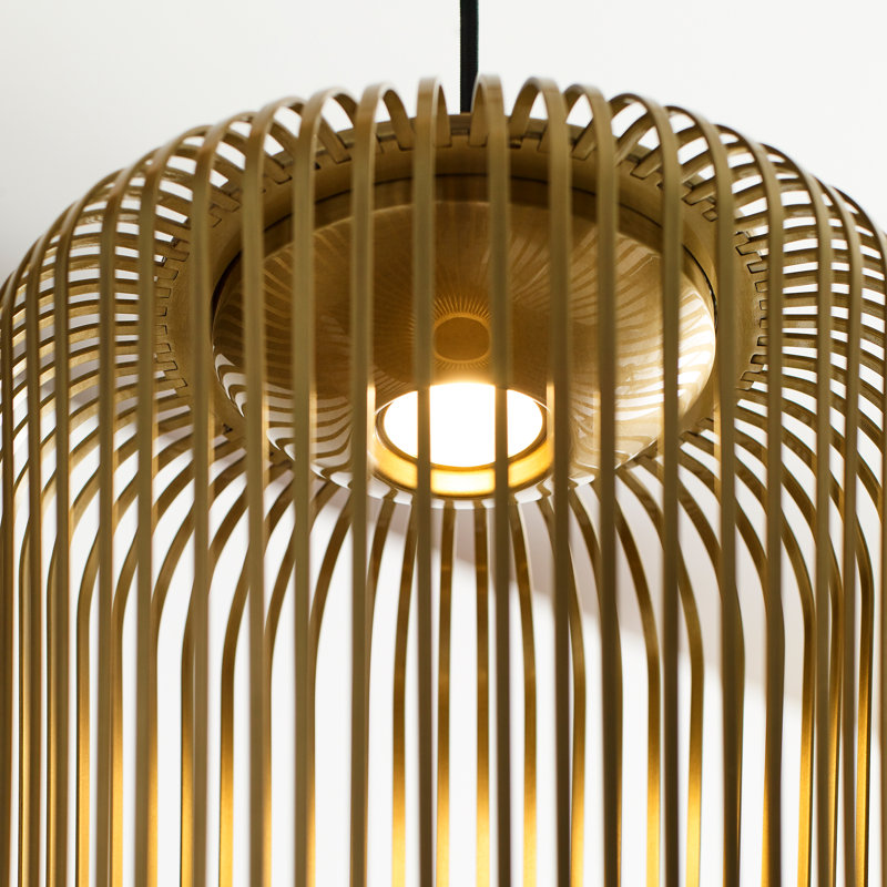 Kai 1 - Light LED Pendant, Natural Brass