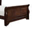 Ensemble de chambre à coucher grand lit, bois brun, ensemble de 3 pièces avec 2 tables de chevet