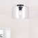 Sofea 1 Light Flush Mount With Matte Black Finish And Clear Shade