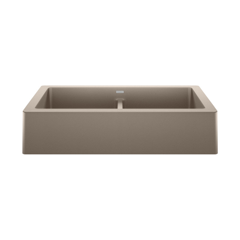 Vintera SILGRANIT 33" L X 19'' W Double Bowl Farmhouse Sink, Truffle