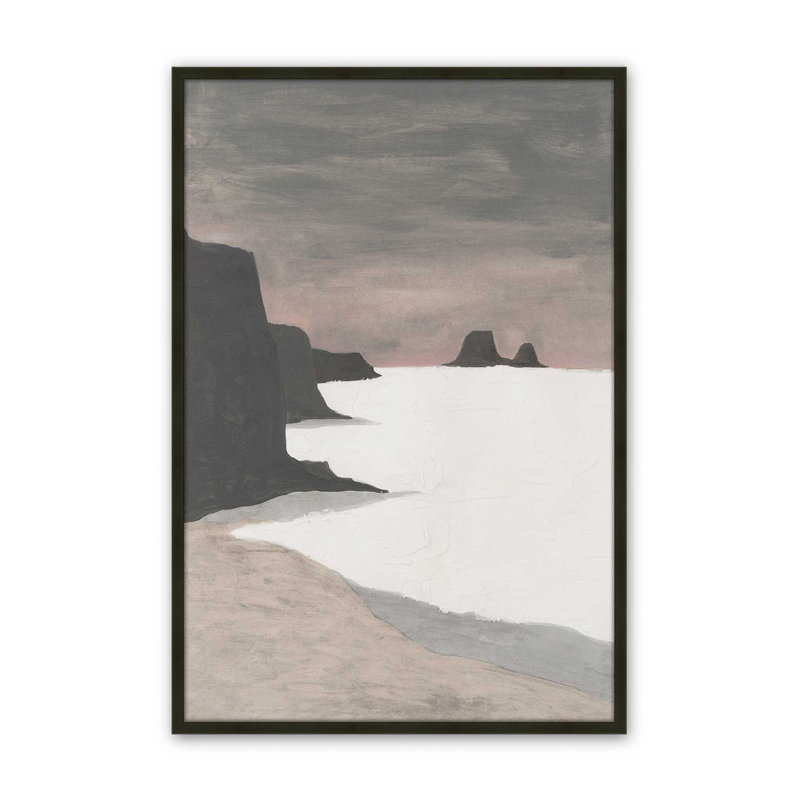 Impression sur toile, "Océan polaire I" par Michael Willett, H 16 po x l 12 po, Encadrement ouvert sans papier mat, Noir