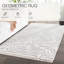 Tapis géométrique fait à la main gris / blanc Rowan-87095201