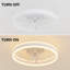 Ventilateur de plafond moderne de 19 po avec lumière à intensité variable et télécommande, éclairage encastré à profil bas pour le salon-1119742762