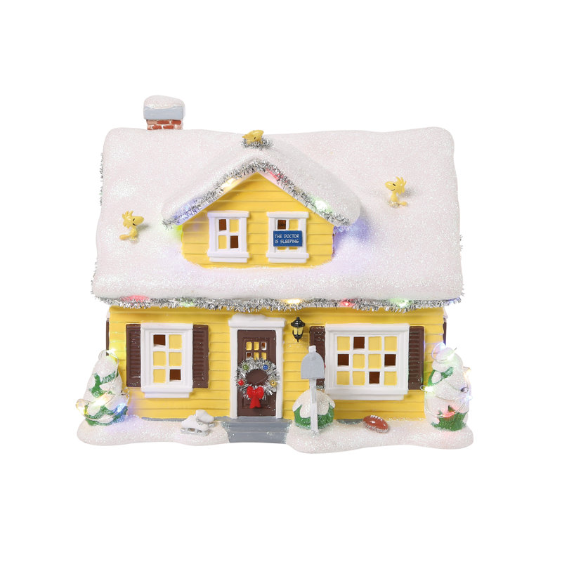 Édifice lumineux de la résidence Van Pelt du département 56 de Peanuts Village, 7,25 po