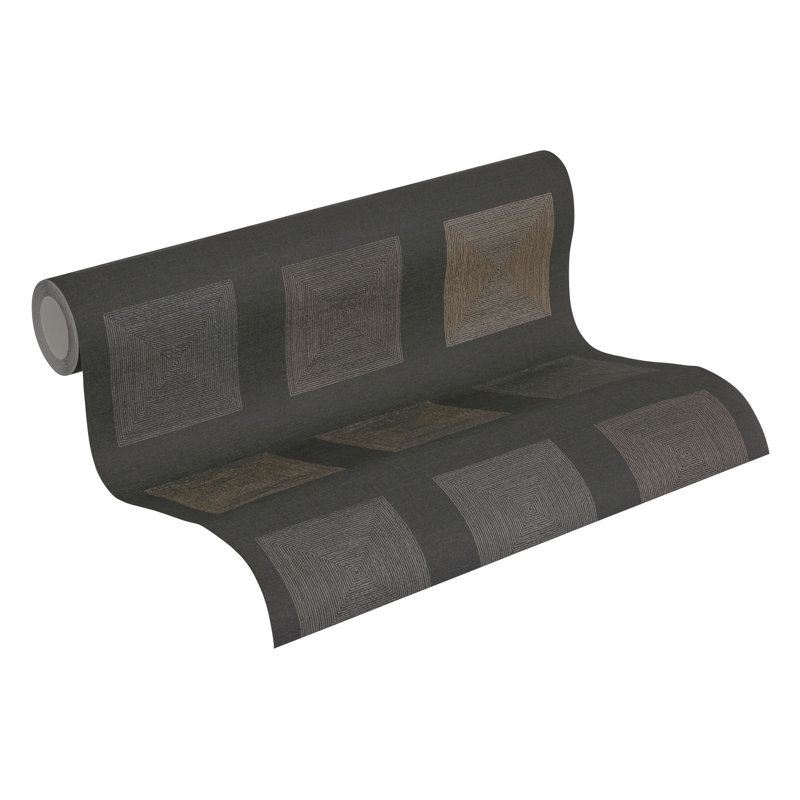 Camire 10.05m x 53cm Matte Wallpaper Roll, Silver/Anthracite