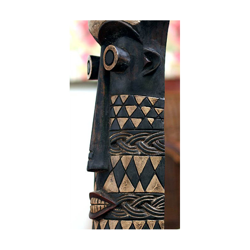Ghanaian Wood Mask from Africa Statue