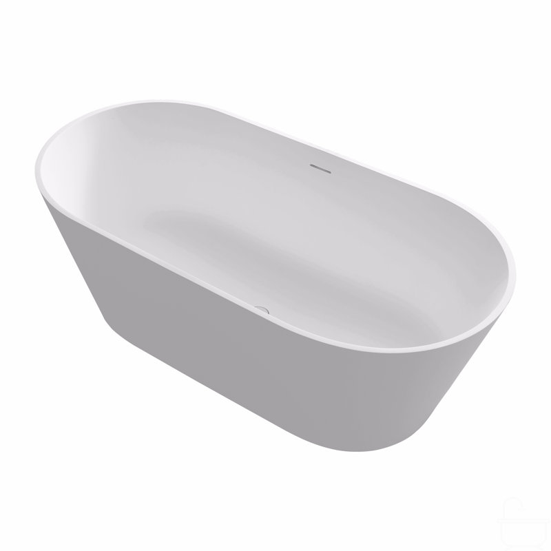 67" Premium Solid Surface Deep Soaking Bathtub