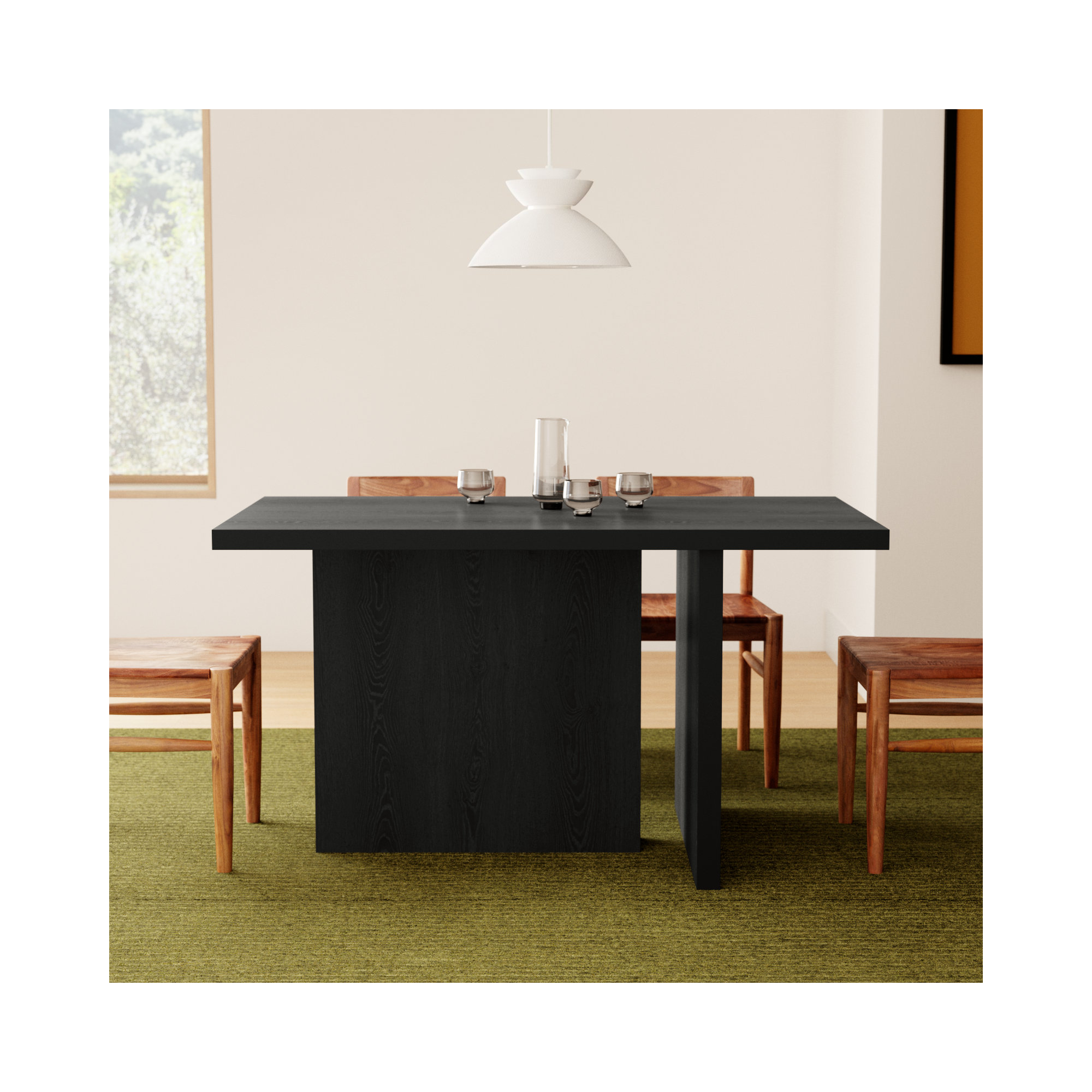 Aava 53.9'' Dining Table, Black