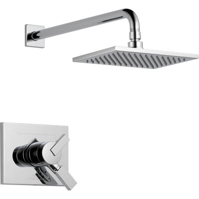 Ensemble de garniture de douche à double fonction Vero 17 Series avec pomme de douche à jet simple Touch-Clean, chrome (valve non incluse)