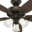 Ventilateur de plafond standard à 5 pales de 52 po avec chaîne de traction et ensemble d'éclairage inclus Builder Plus-23681158