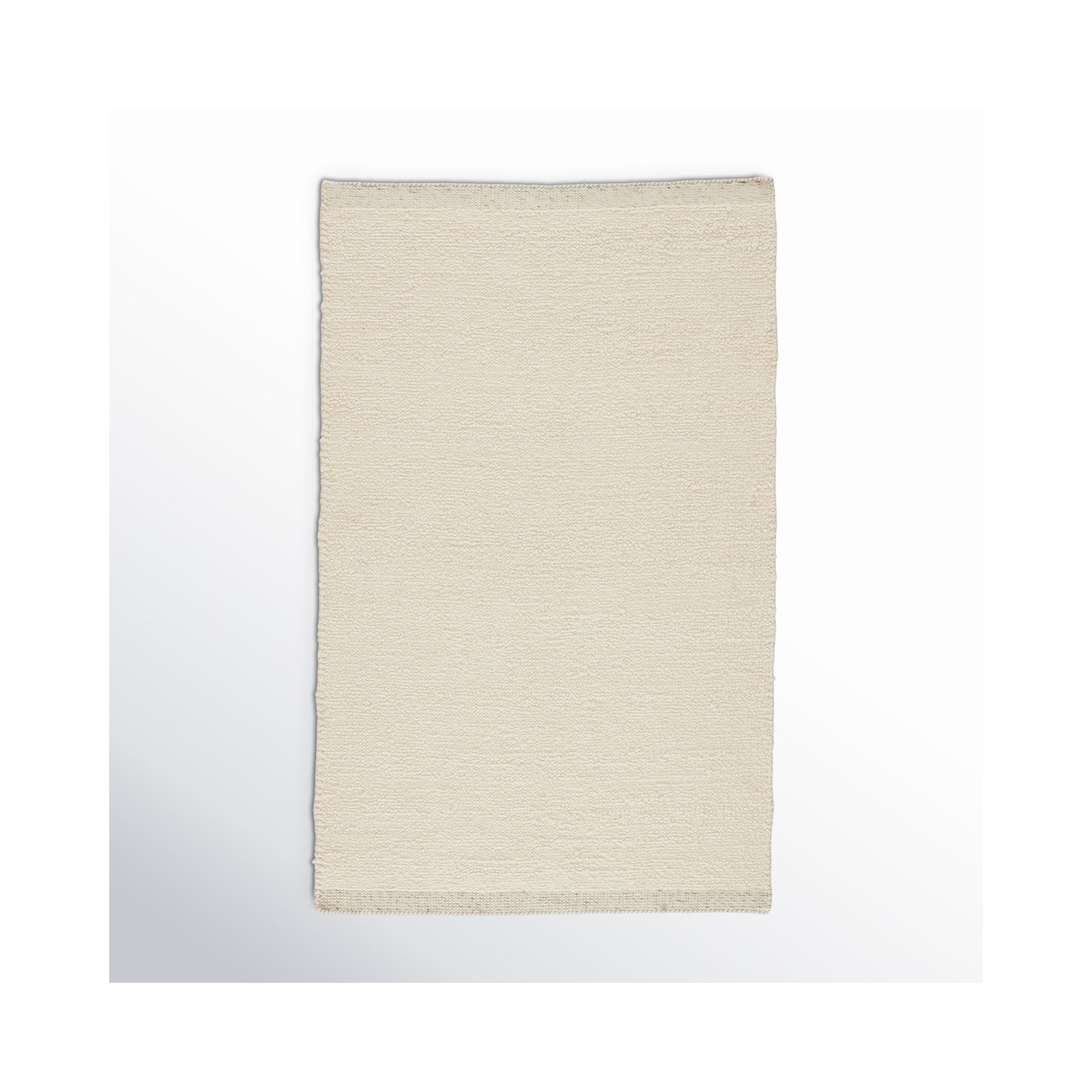 Ada Handmade Cream Rug, Rectangle 4' x 6'